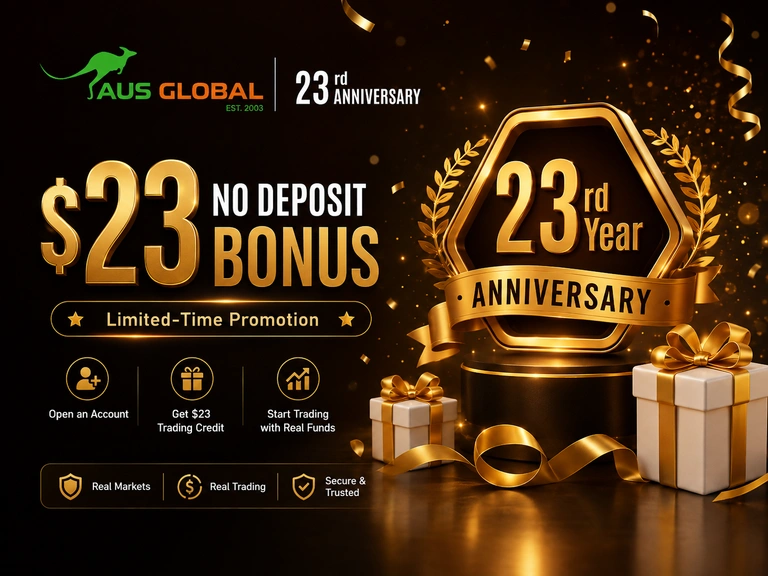 AUS GLOBAL $23 No Deposit Bonus