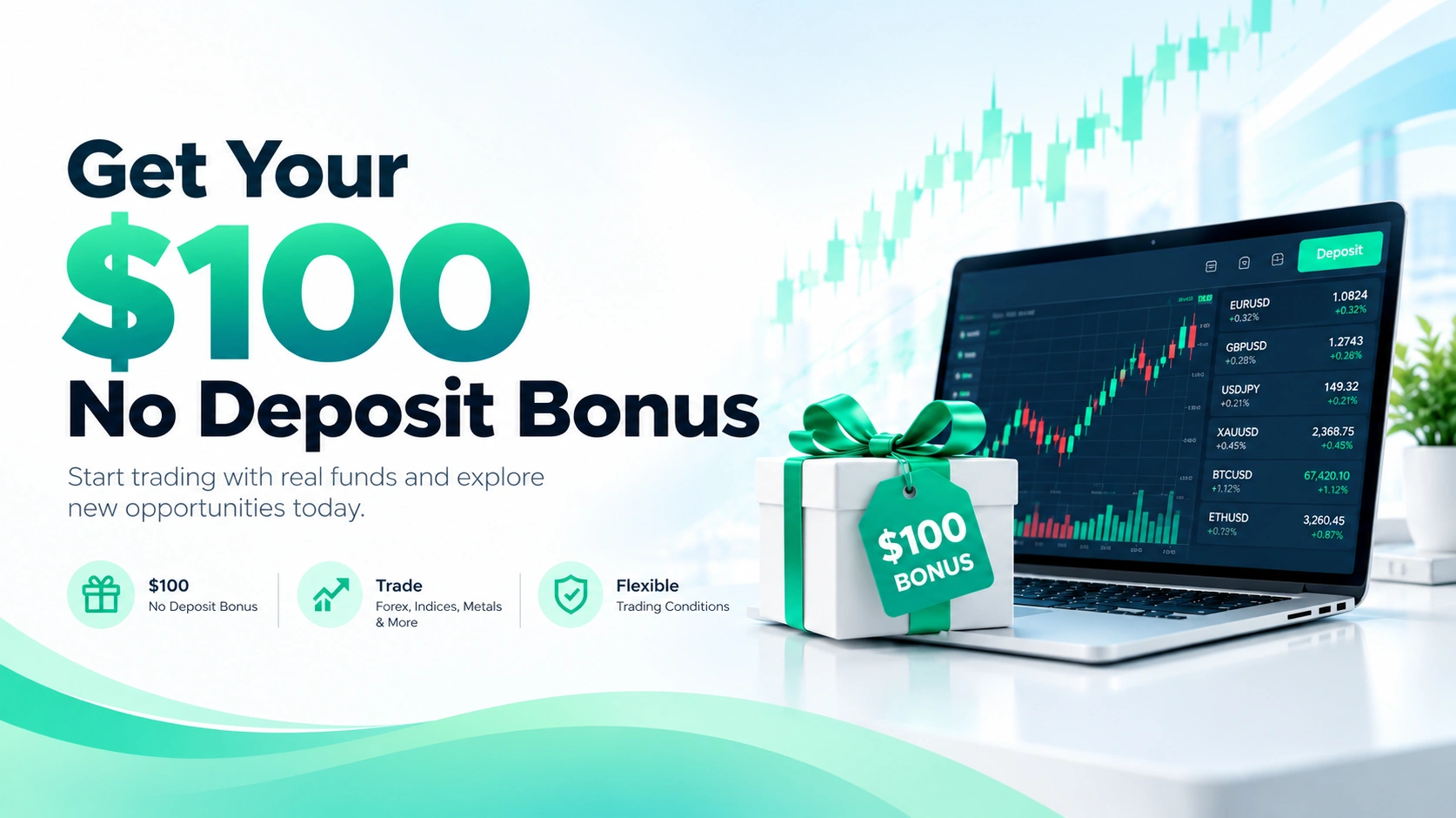 YWO $100 No Deposit Bonus – Trade with Free Credit