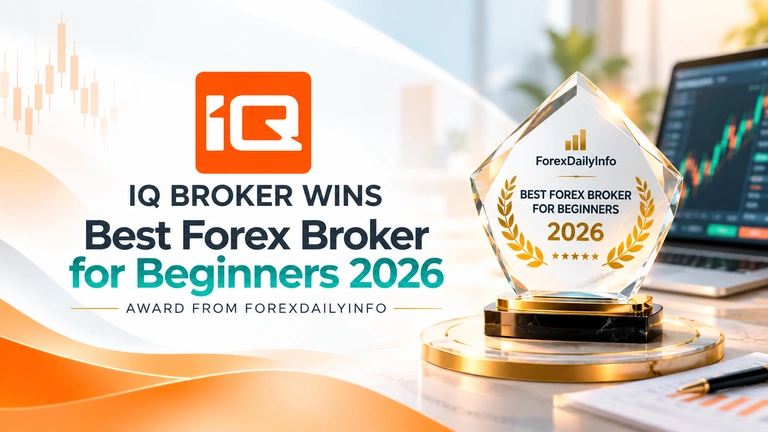 IQ Broker Wins Best Forex Broker for Beginners 2026 Award from ForexDailyInfo.com